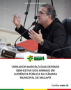 Vereador Marcelo Dias defende bem-estar dos animais em audiência pública na Câmara Municipal de Macapá