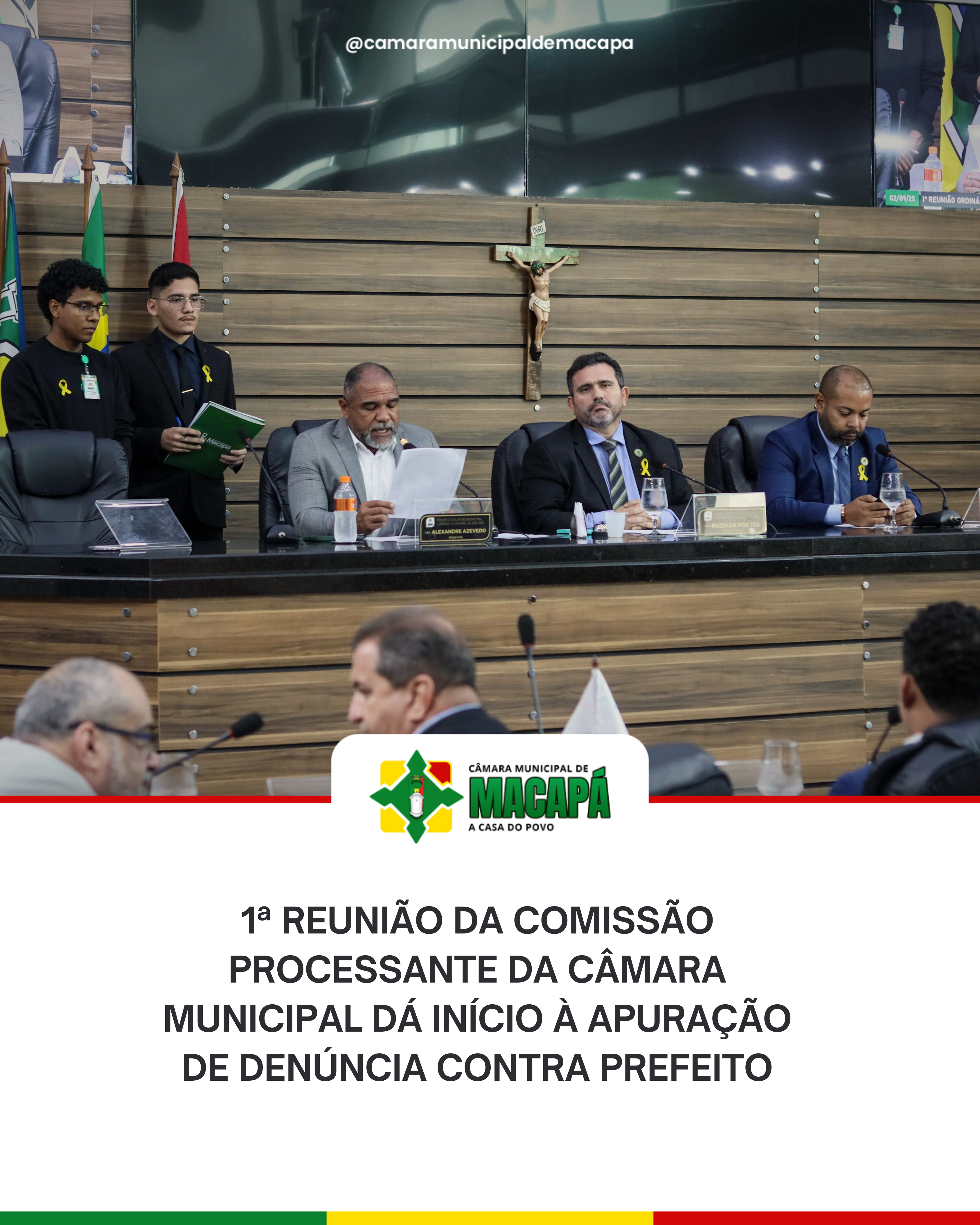 1ª reunião da comissão processante da Câmara Municipal dá início à apuração de denúncia contra prefeito