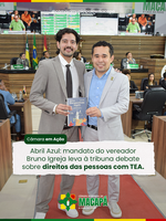 Abril Azul: mandato do vereador Bruno Igreja leva à tribuna debate sobre direitos das pessoas com TEA.