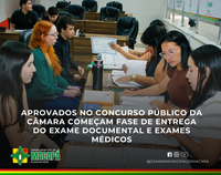 Aprovados no concurso público da Câmara começam fase de entrega do exame documental e exames médicos