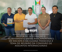 Busca de integração e alinhamento entre parlamentares de Macapá e da Guiana Francesa é tema de reunião da Comissão de Assuntos Internacionais