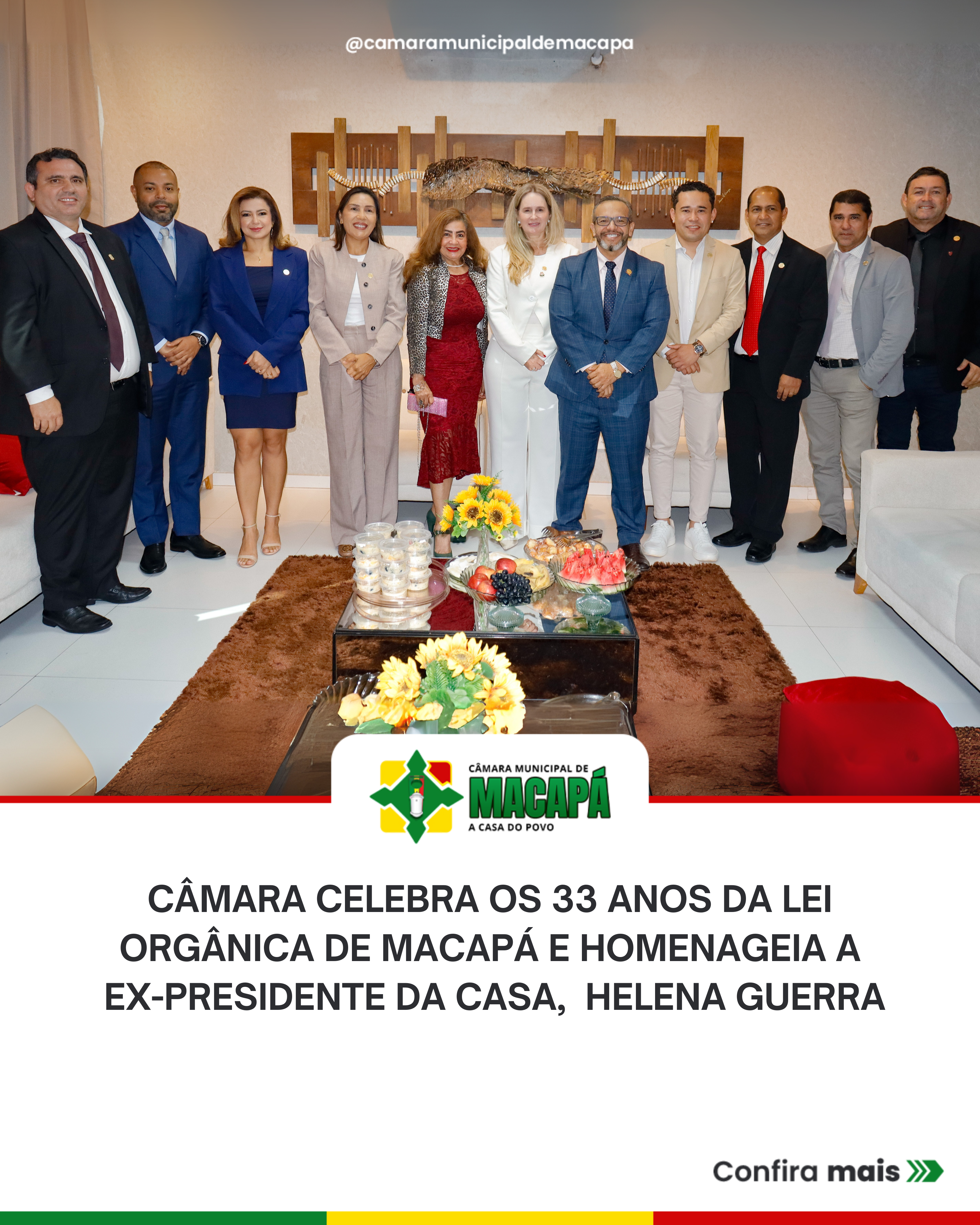 Câmara celebra os 33 anos da Lei Orgânica de Macapá e homenageia a ex-presidente da Casa,  Helena Guerra