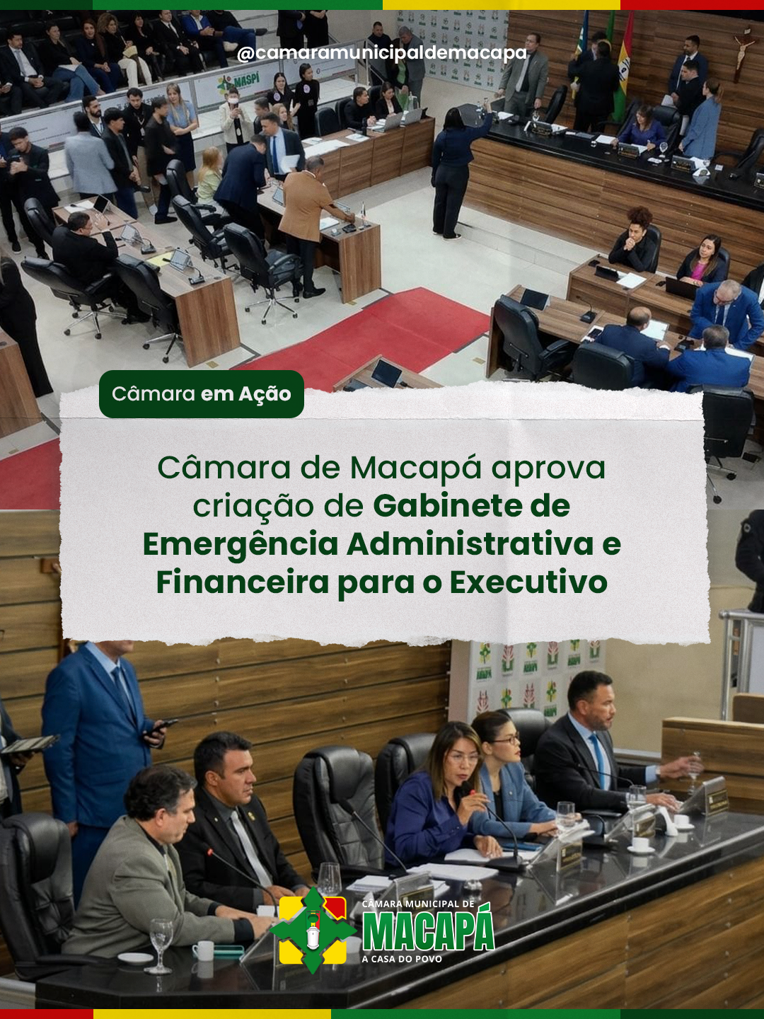 Câmara de Macapá aprova criação de Gabinete de Emergência Administrativa e Financeira para o Executivo 