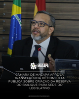 Câmara de Macapá aprova transferência de consulta pública sobre criação da Reserva do Bailique para sede do Legislativo