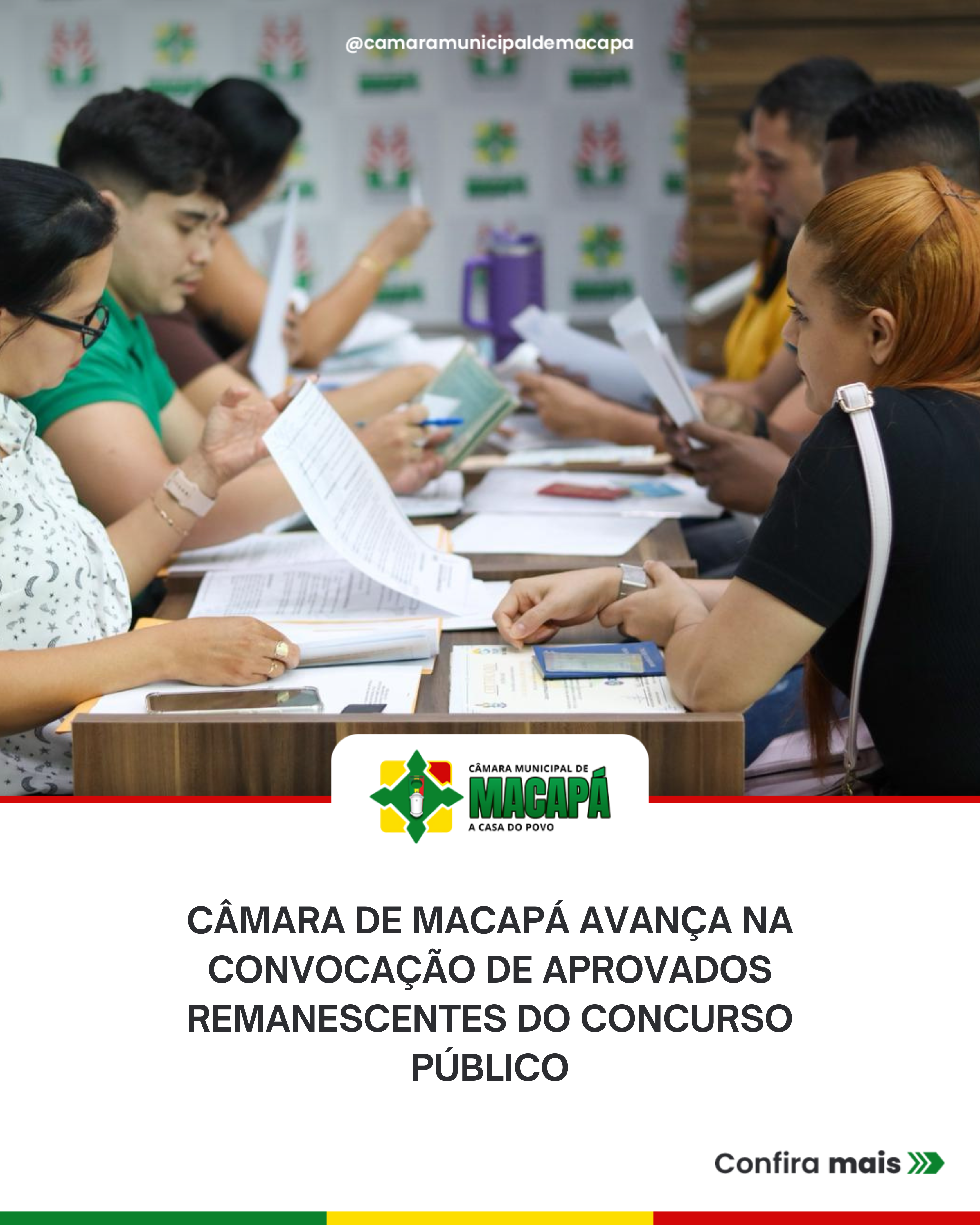 Câmara de Macapá avança na convocação de aprovados remanescentes do concurso público