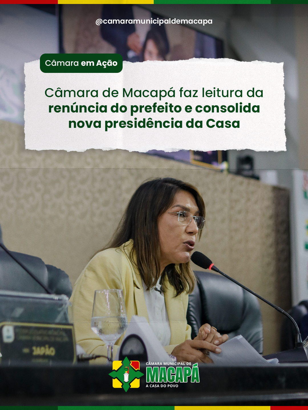 Câmara de Macapá faz leitura da renúncia do prefeito e consolida nova presidência da Casa