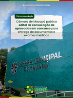 Câmara de Macapá publica edital de convocação de aprovados em concurso para entrega de documentos e exames médicos