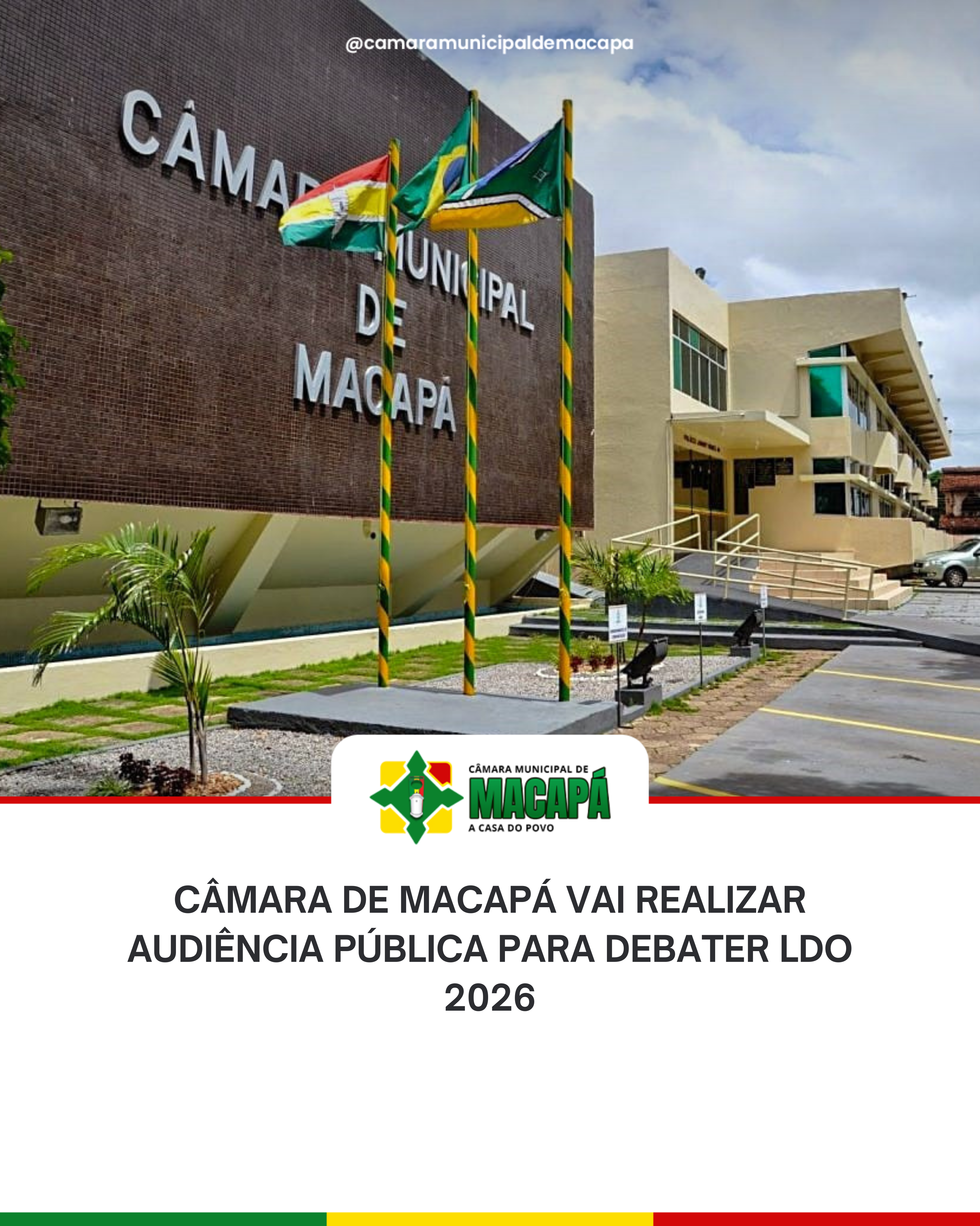 Câmara de Macapá vai realizar audiência pública para debater LDO 2026