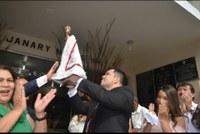 Câmara de Vereadores de Macapá recebe imagem peregrina de nossa senhora de Nazaré