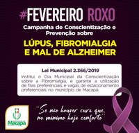 Câmara Municipal de Macapá apoia campanha Fevereiro Roxo.