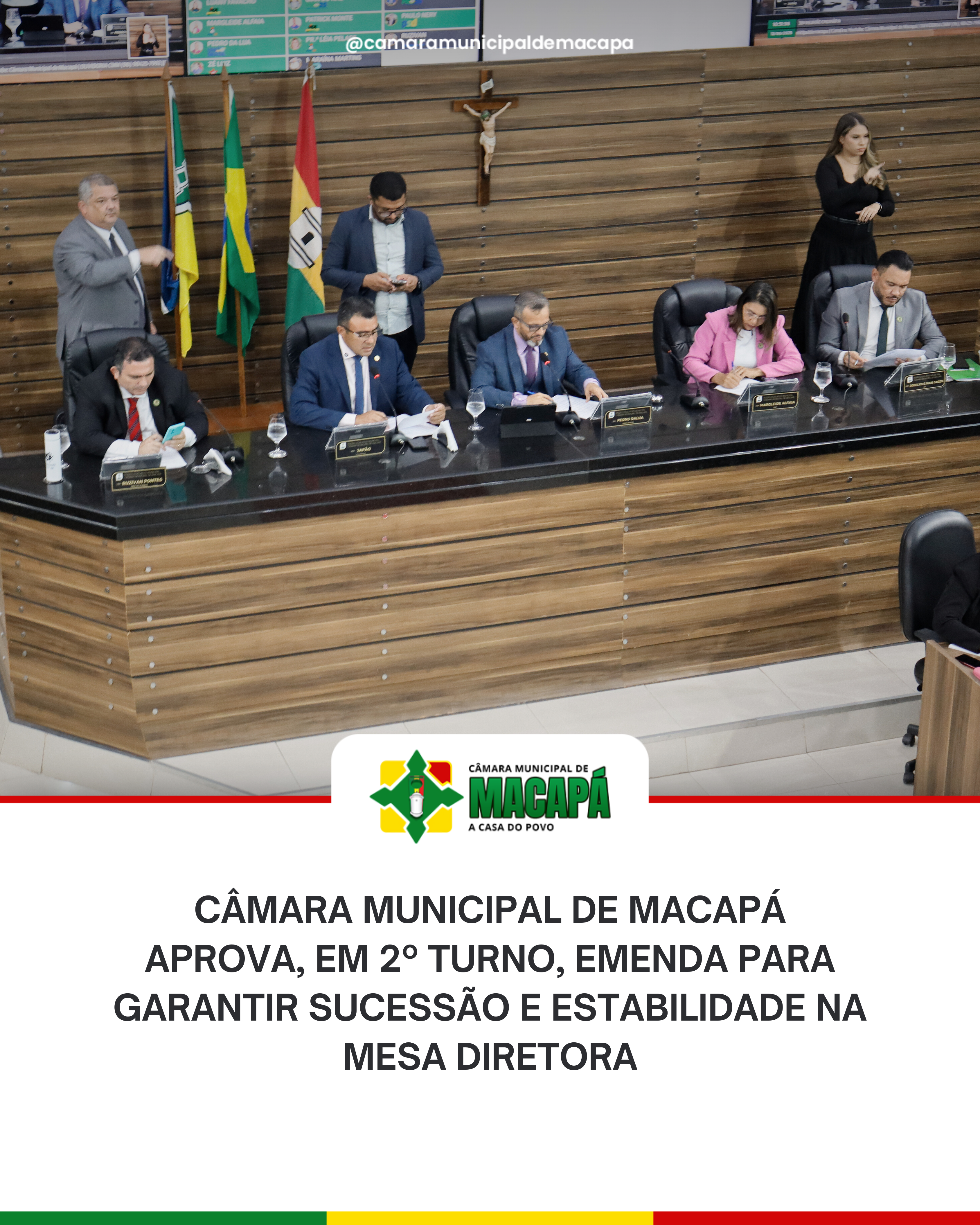Câmara Municipal de Macapá aprova, em 2º turno, Emenda para Garantir Sucessão e Estabilidade na Mesa Diretora
