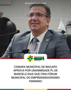Câmara Municipal de Macapá aprova por unanimidade PL de Marcelo Dias que cria Fórum Municipal do Empreendedorismo Feminino