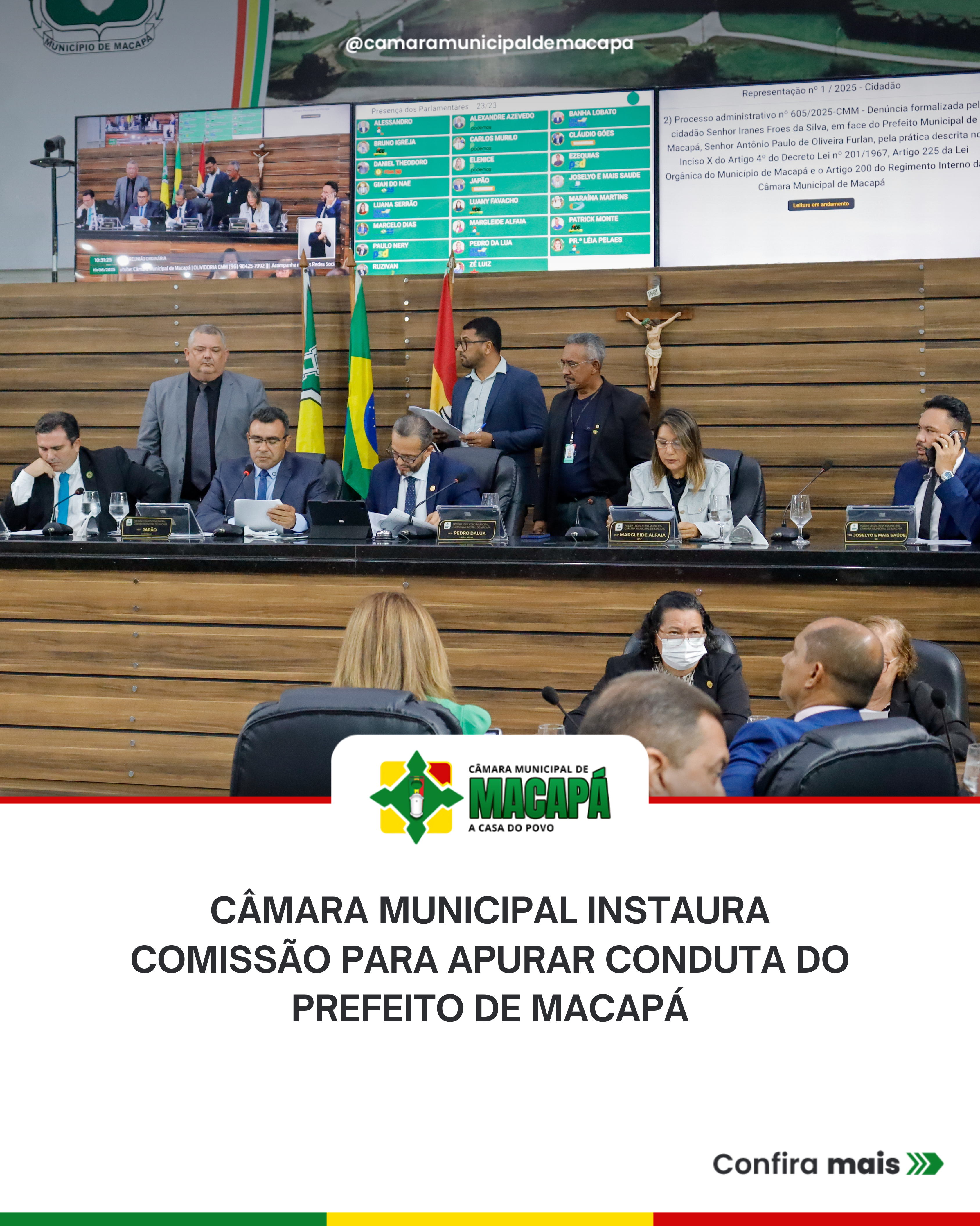 Câmara Municipal instaura comissão para apurar conduta do prefeito de Macapá