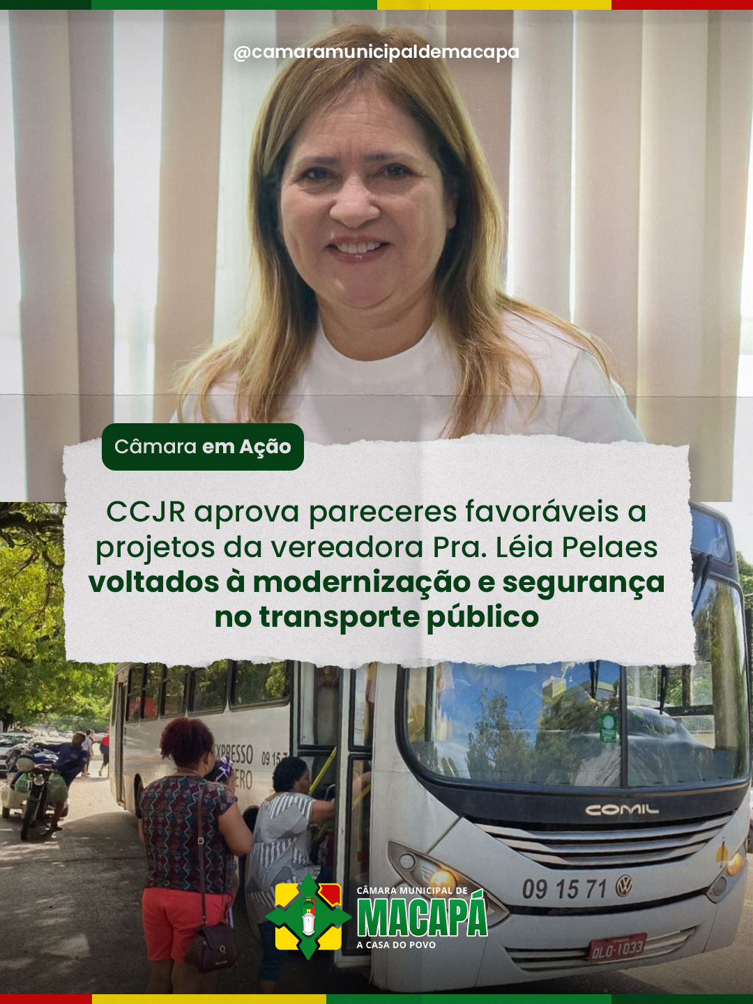 CCJR aprova pareceres favoráveis a projetos da vereadora Pra. Léia Pelaes voltados à modernização e segurança no transporte público