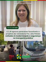 CCJR aprova pareceres favoráveis a projetos da vereadora Pra. Léia Pelaes voltados à modernização e segurança no transporte público