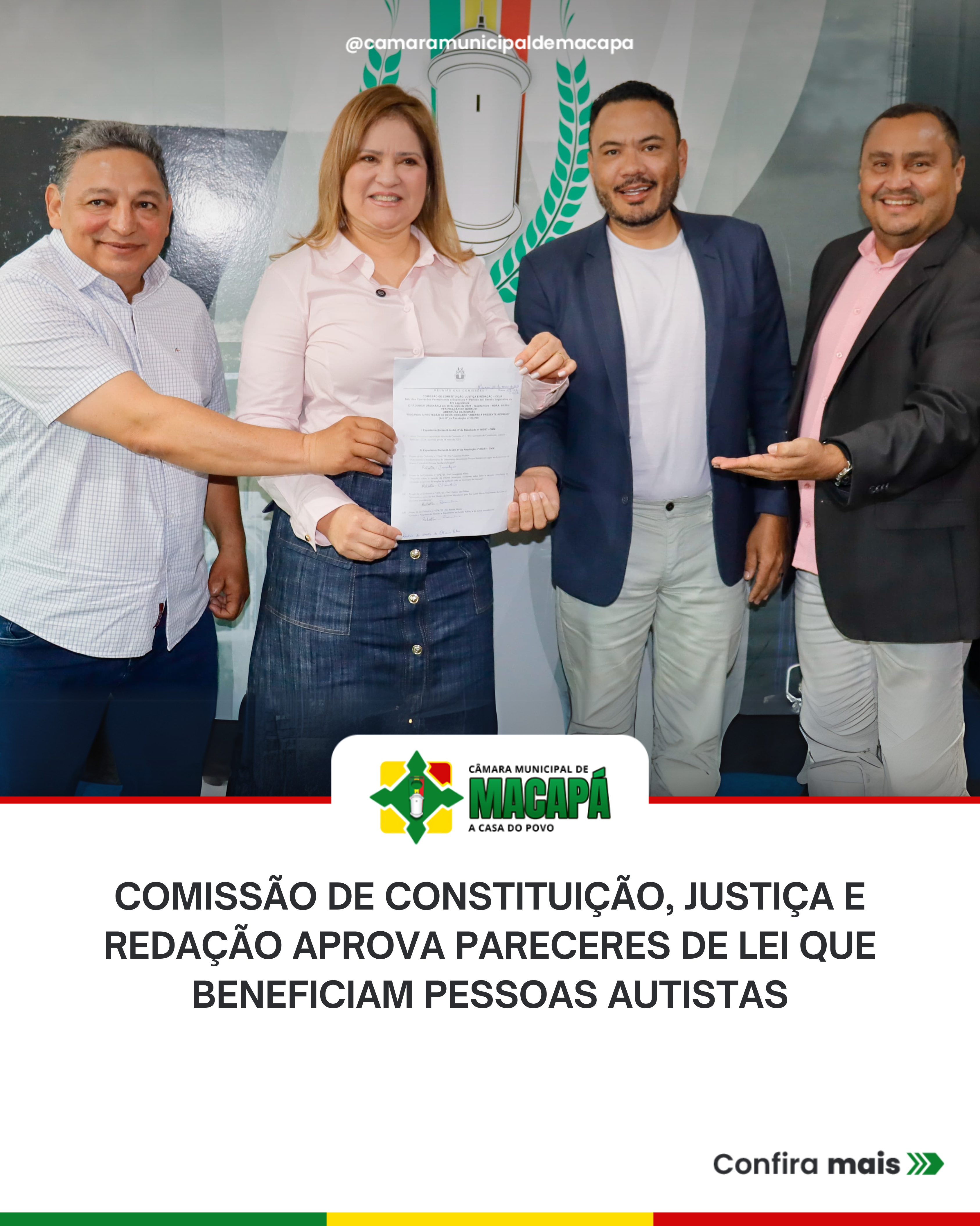 Comissão de Constituição, Justiça e Redação aprova pareceres de lei que beneficiam pessoas autistas