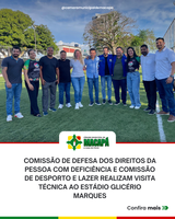 Comissão de Defesa dos Direitos da Pessoa com Deficiência e Comissão de Desporto e Lazer realizam visita técnica ao Estádio Glicério Marques