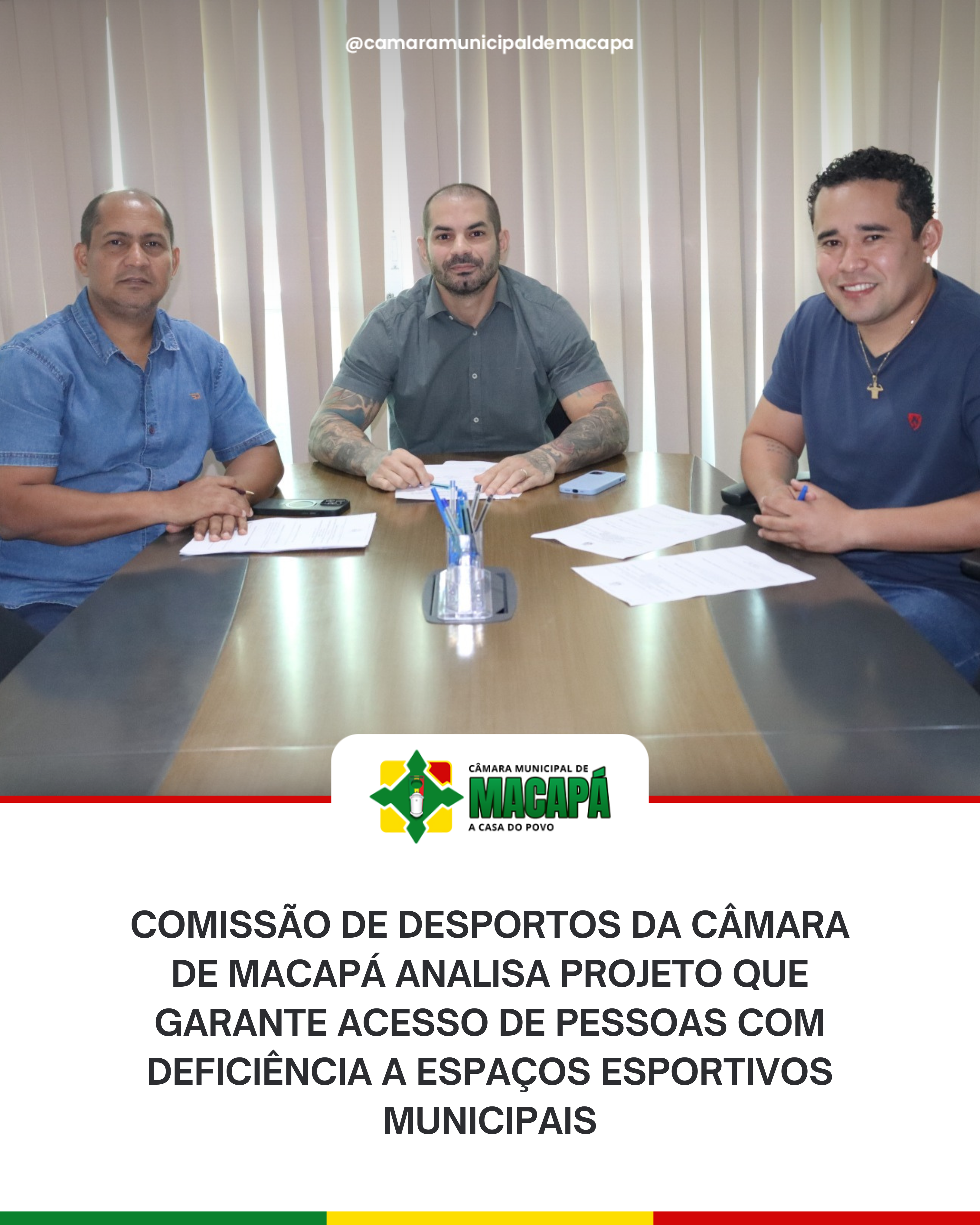Comissão de Desportos da Câmara de Macapá analisa projeto que garante acesso de pessoas com deficiência a espaços esportivos municipais