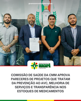 Comissão de Saúde da CMM aprova pareceres de projetos que tratam da prevenção ao AVC, melhoria de serviços e transparência nos estoques de medicamentos