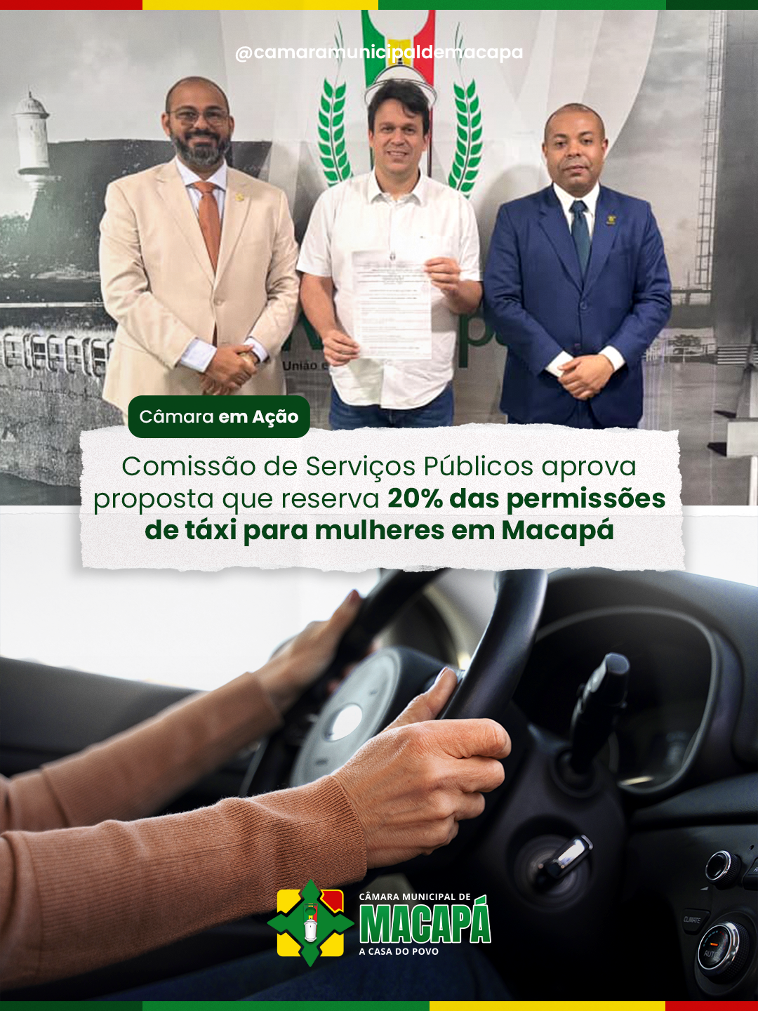 Comissão de Serviços Públicos aprova proposta que reserva 20% das permissões de táxi para mulheres em Macapá