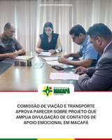 Comissão de Viação e Transporte aprova parecer sobre projeto que amplia divulgação de contatos de apoio emocional em Macapá