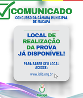 COMUNICADO: LOCAL DE REALIZAÇÃO DA PROVA