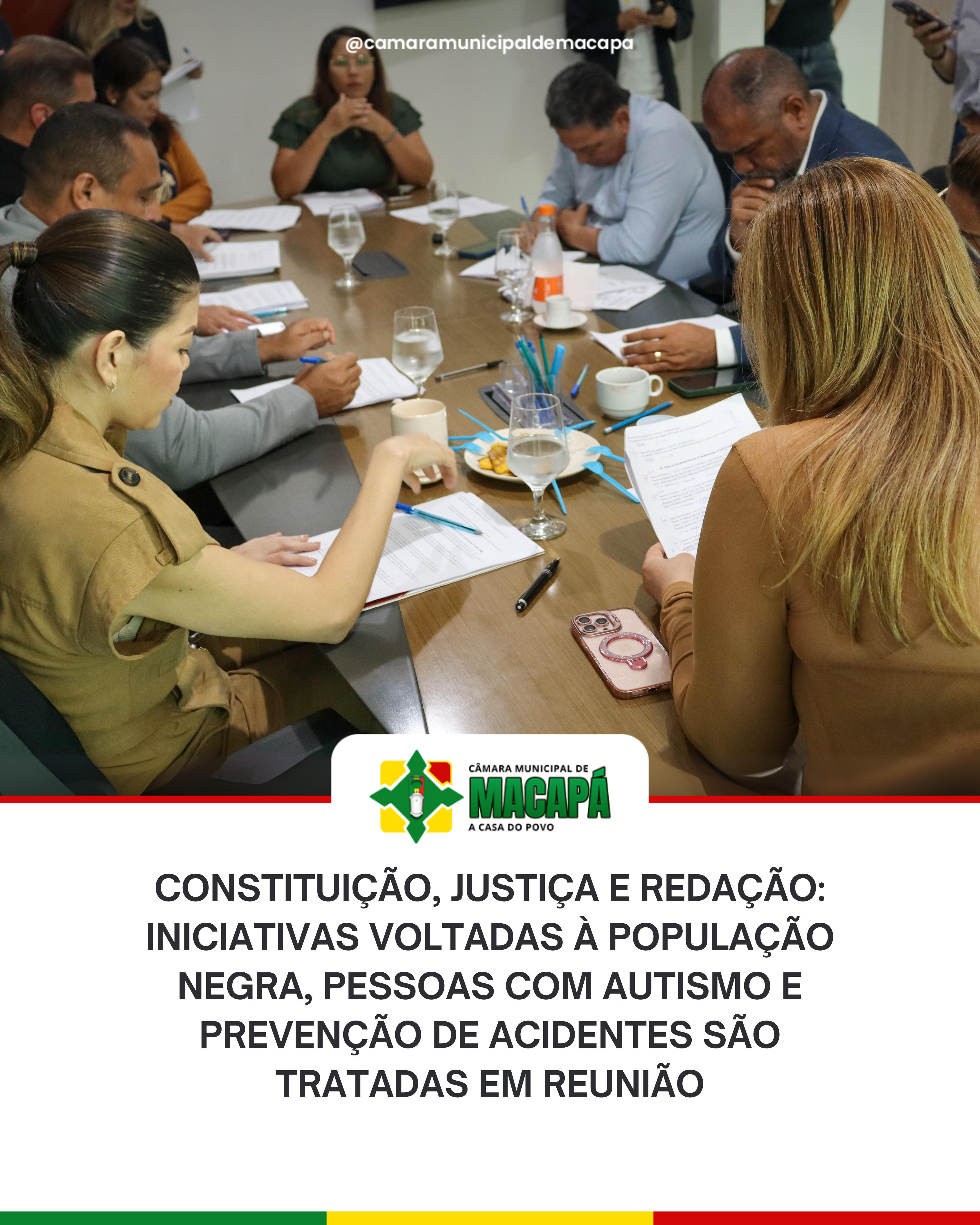 Constituição, Justiça e Redação: iniciativas voltadas à população negra, pessoas com autismo e prevenção de acidentes são tratadas em reunião