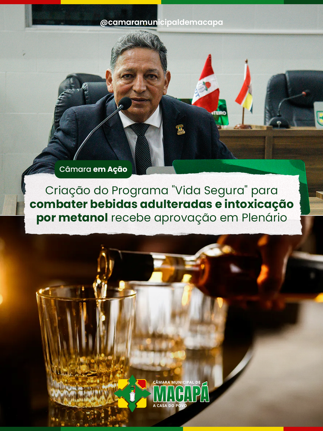Criação do Programa "Vida Segura" para combater bebidas adulteradas e intoxicação por metanol recebe aprovação em Plenário