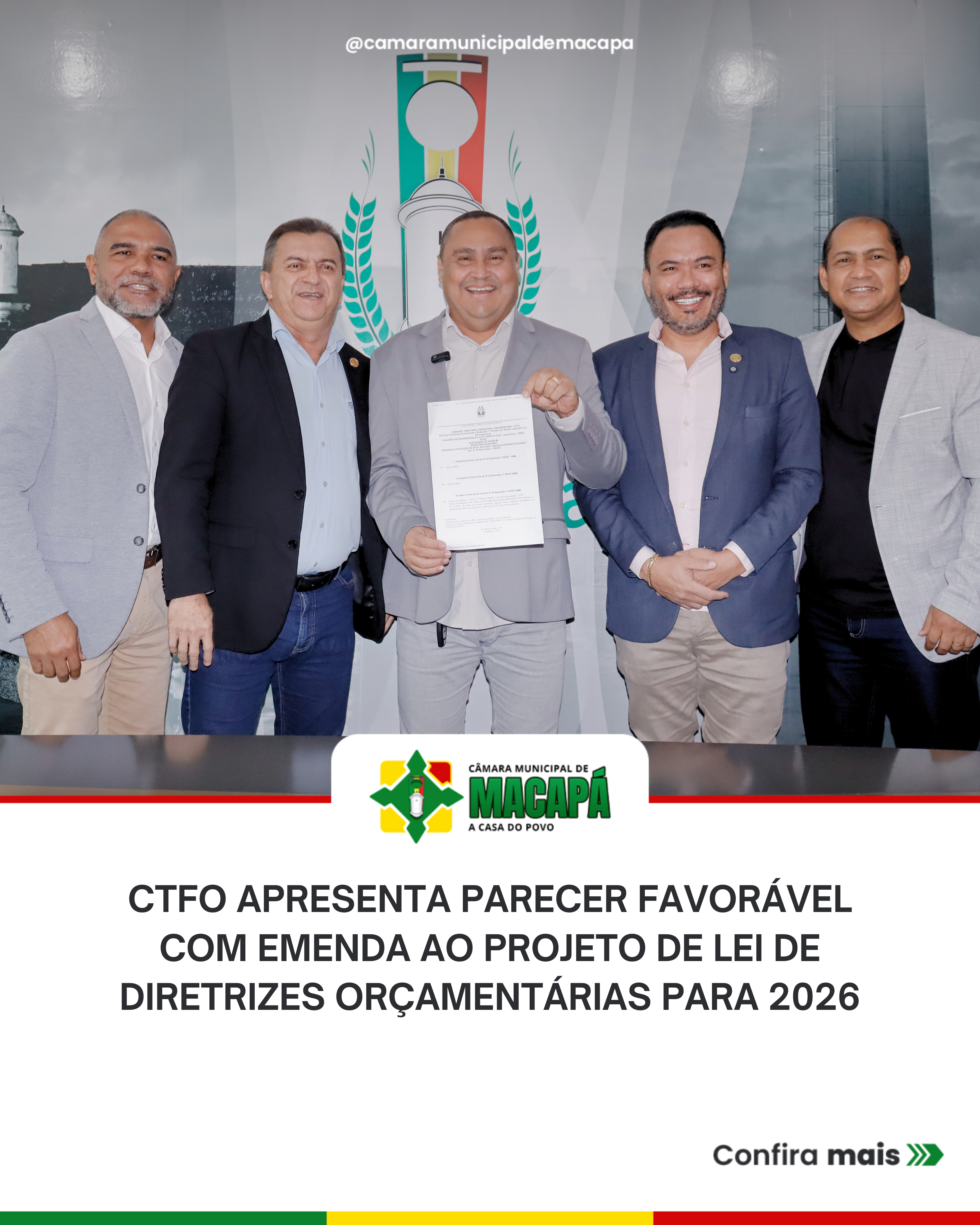 CTFO apresenta parecer favorável com emenda ao Projeto de Lei de Diretrizes Orçamentárias para 2026