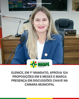 Elenice, em 1º mandato, aprova 124 proposições em 6 meses e marca presença em discussões chave na Câmara Municipal