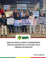 Grau de moto e bike é considerado prática esportiva e cultural pela Câmara de Macapá
