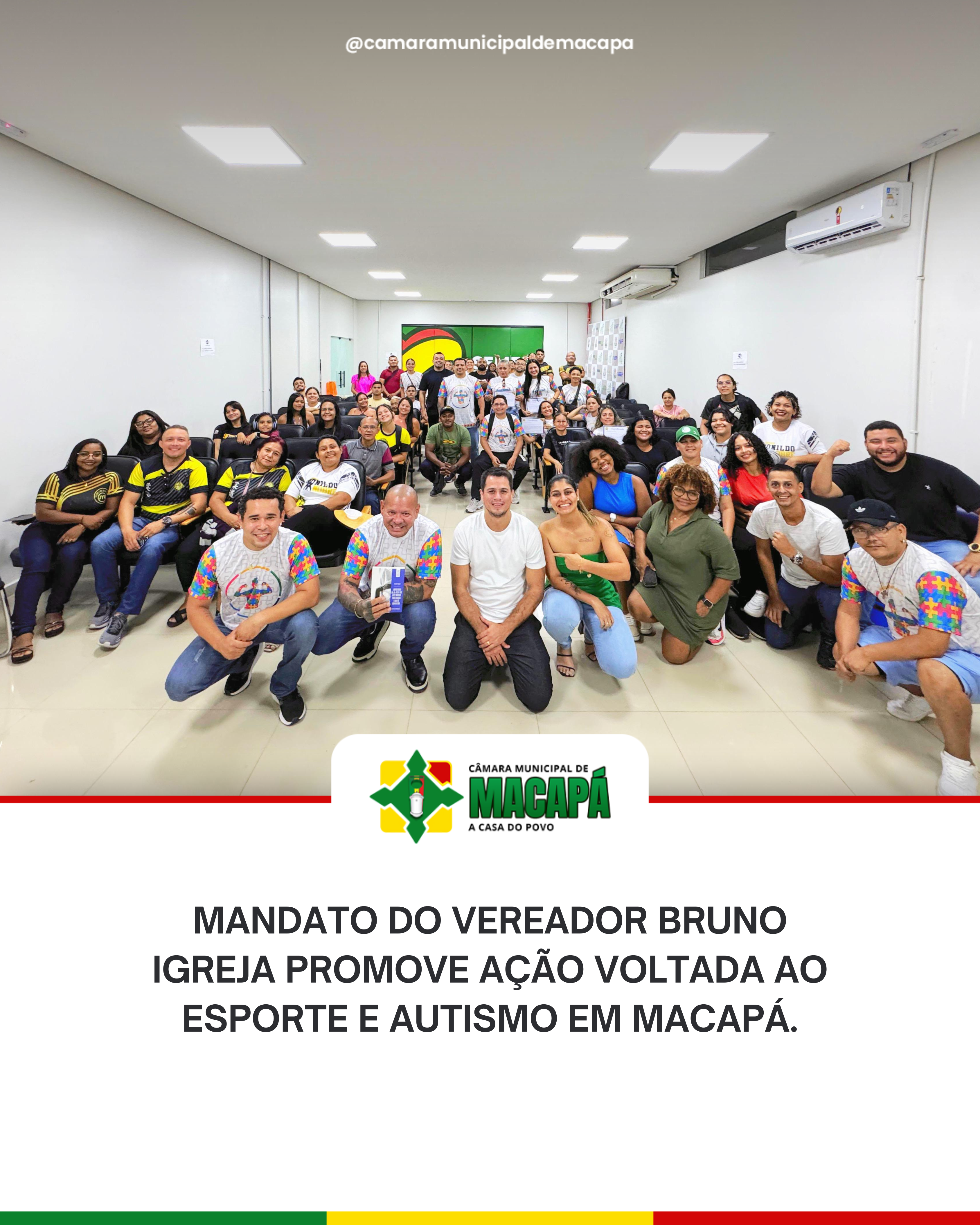 Mandato do vereador Bruno Igreja promove ação voltada ao esporte e autismo em Macapá.