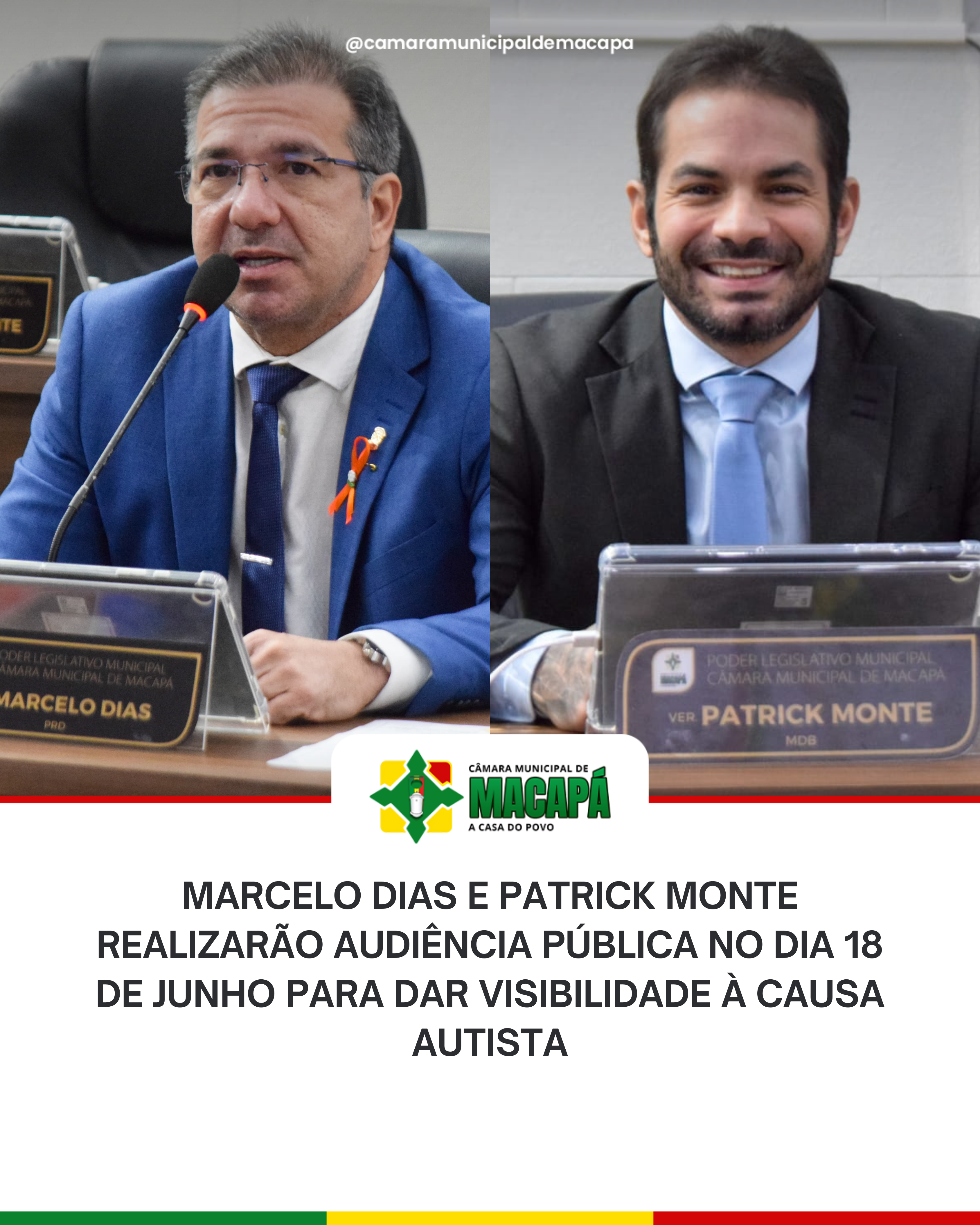 Marcelo Dias e Patrick Monte realizarão Audiência Pública no dia 18 de junho para dar visibilidade à causa autista