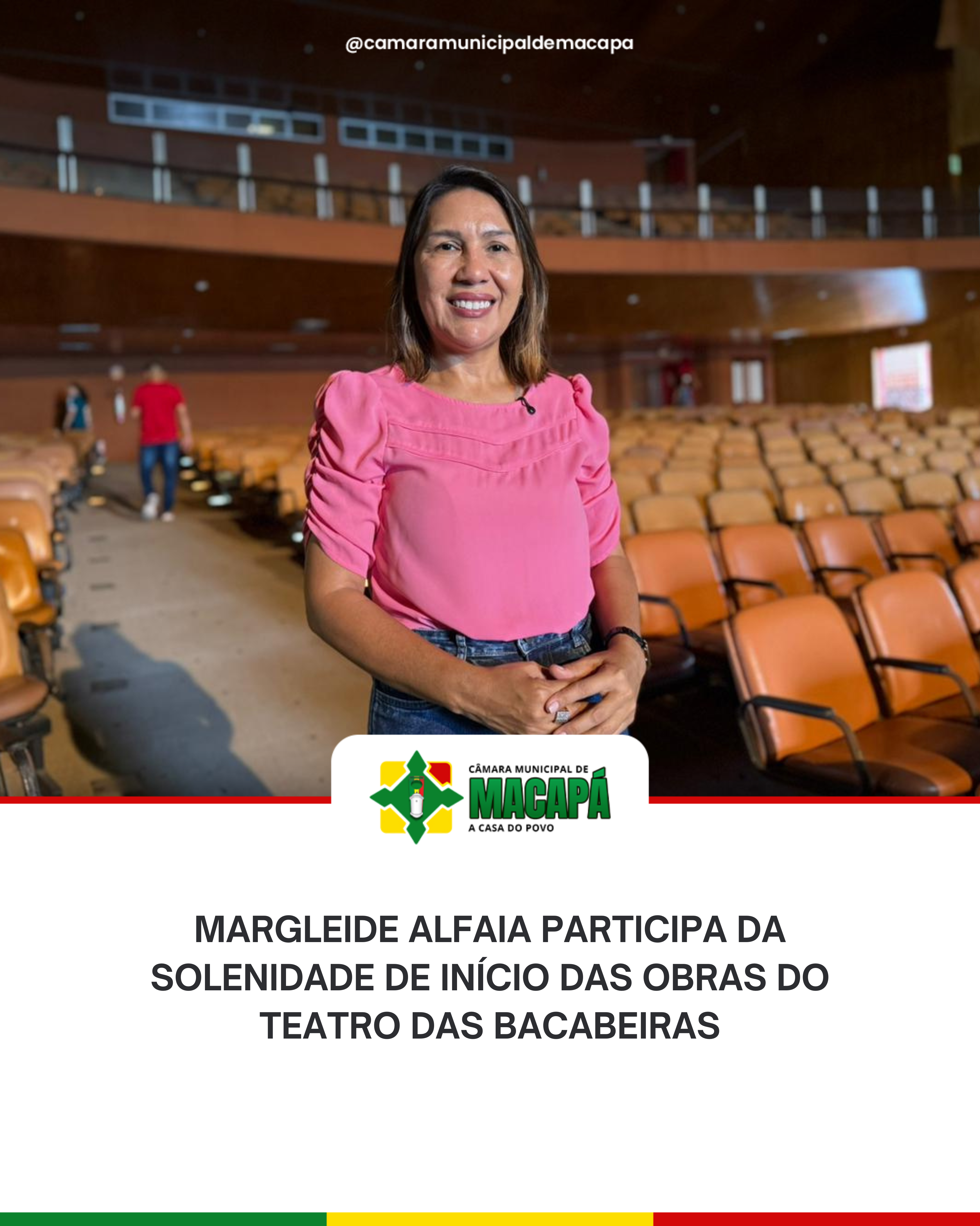 Margleide Alfaia participa da solenidade de início das obras do Teatro das Bacabeiras