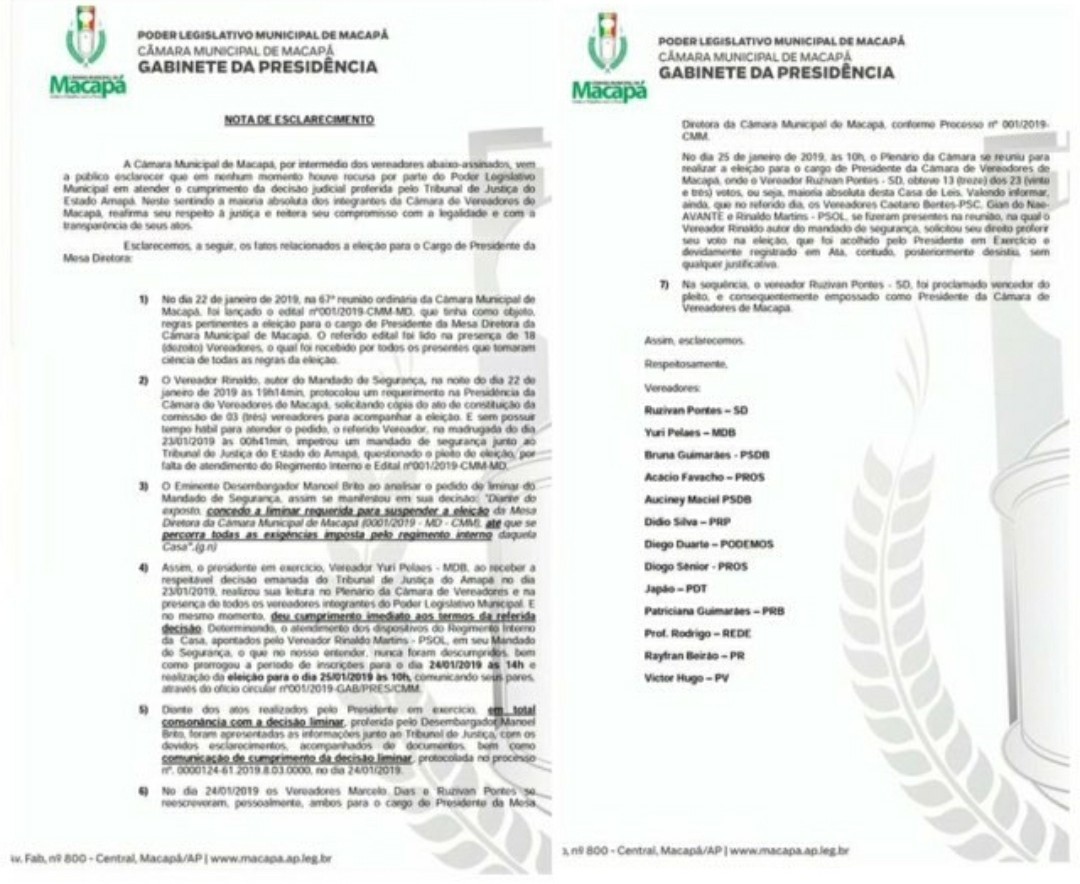 Nota de Esclarecimento 