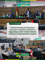 Parlamentares de Macapá aprovam projetos voltados à segurança, bem-estar animal, cultura e ordenamento urbano