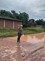 Patriciana Guimarães visita a Avenida Zélia Cardoso no Bairro Novo Horizonte, zona norte da cidade. 