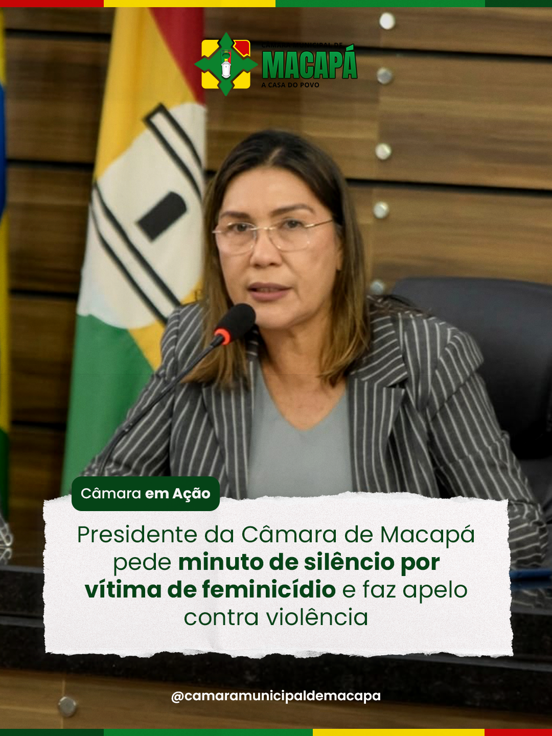 Presidente da Câmara de Macapá pede minuto de silêncio por vítima de feminicídio e faz apelo contra violência