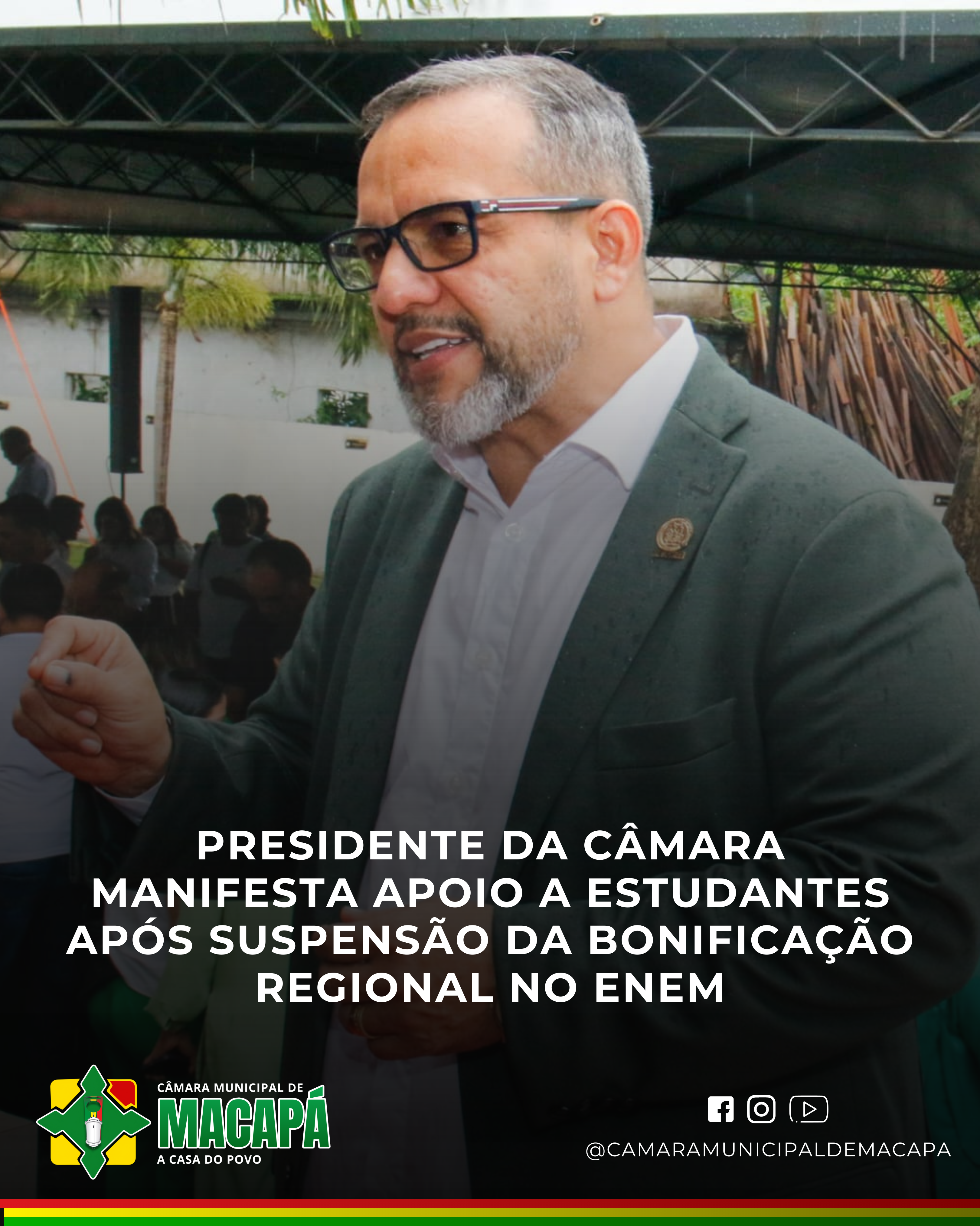 Presidente da Câmara manifesta apoio a estudantes após suspensão da bonificação regional no Enem