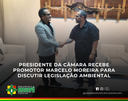Presidente da Câmara recebe promotor Marcelo Moreira para discutir legislação ambiental