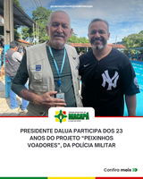Presidente DaLua participa dos 23 anos do projeto “Peixinhos Voadores”, da Polícia Militar