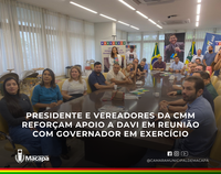 Presidente e vereadores da CMM reforçam apoio a Davi em reunião com governador em exercício