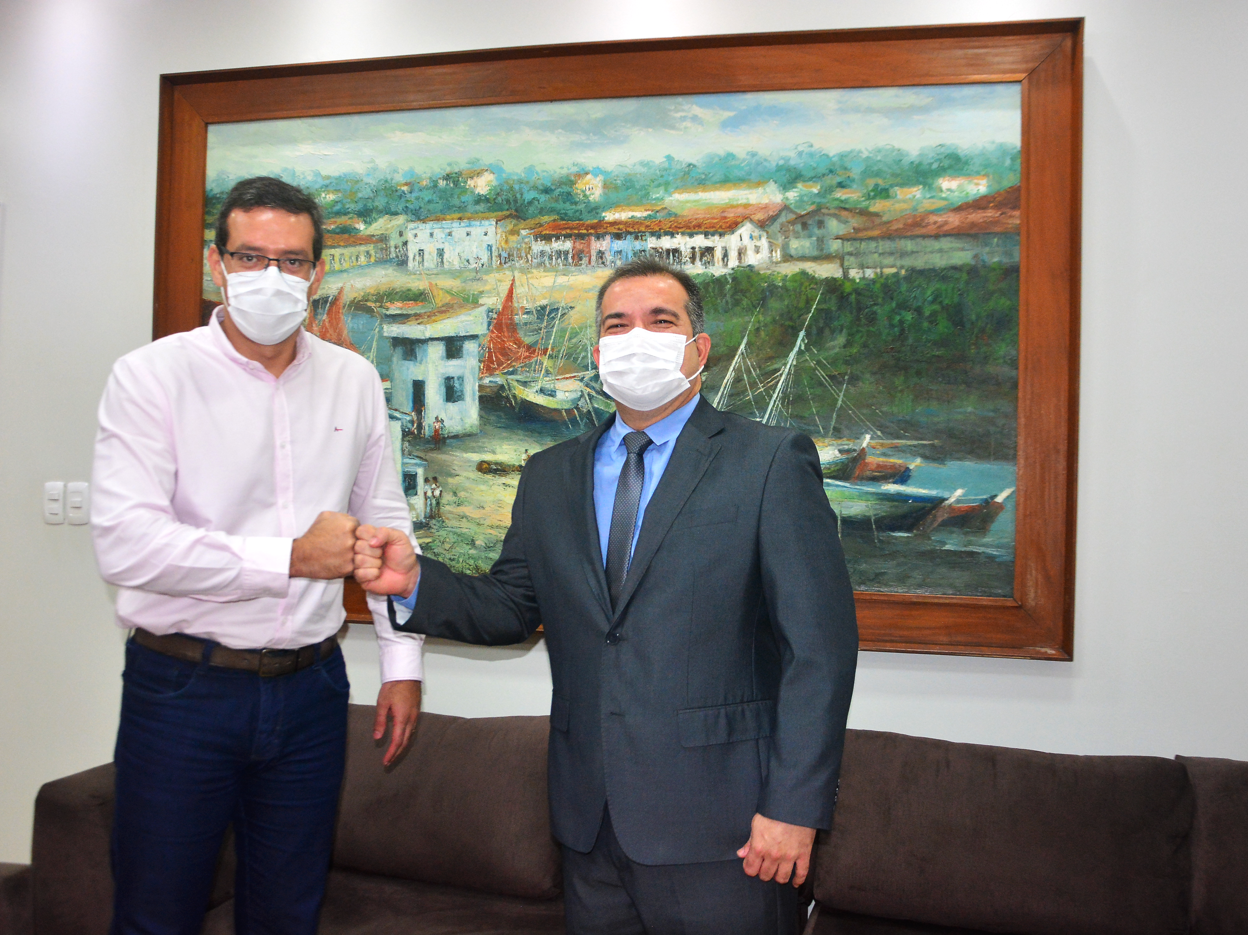 Presidente Marcelo Dias faz visita institucional ao prefeito Antônio Furlan.