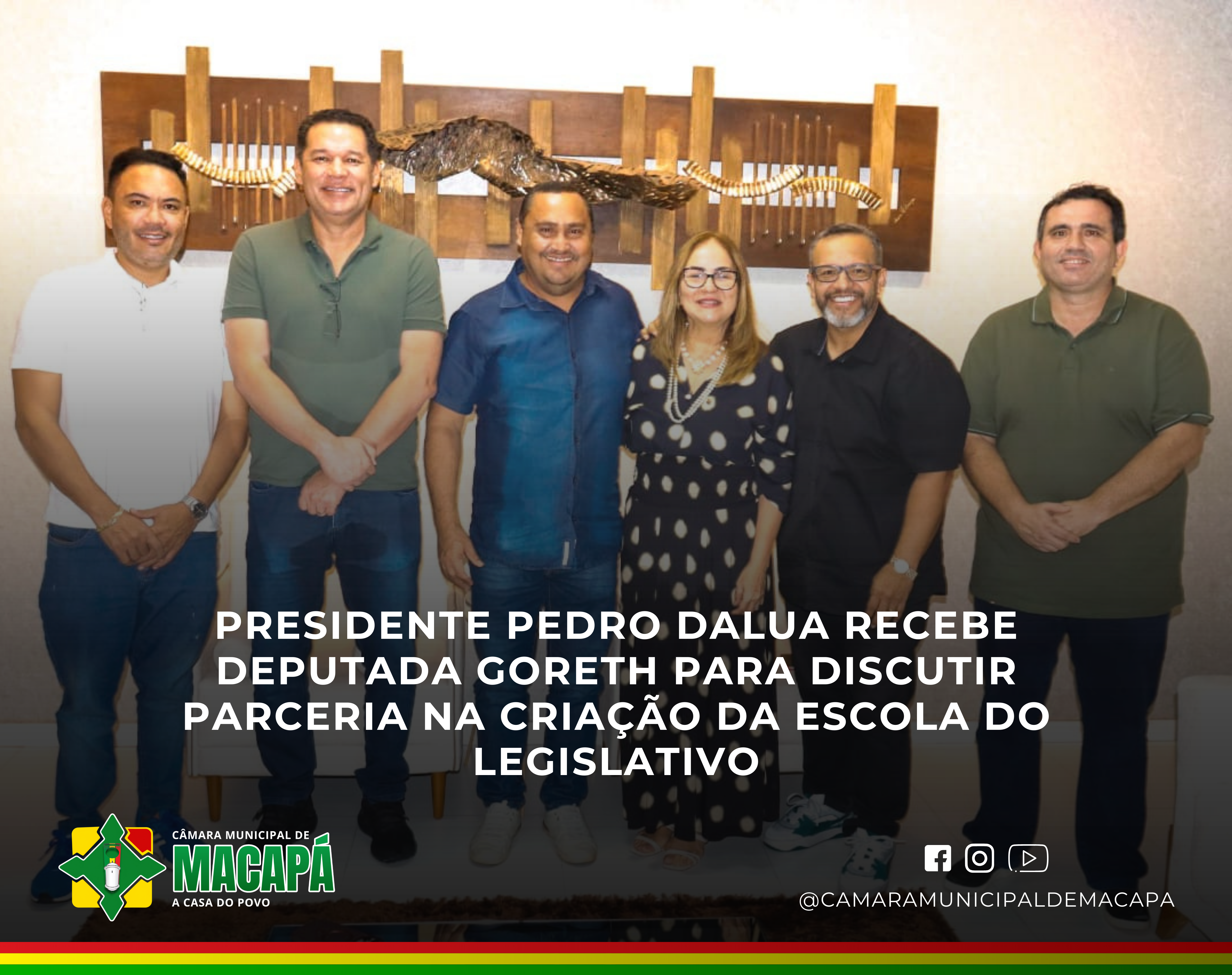 Presidente Pedro DaLua recebe deputada Goreth para discutir parceria na criação da Escola do Legislativo
