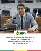 Primeiro Semestre de Mandato do vereador Ezequias: 89 Requerimentos Aprovados e Projetos em Ação