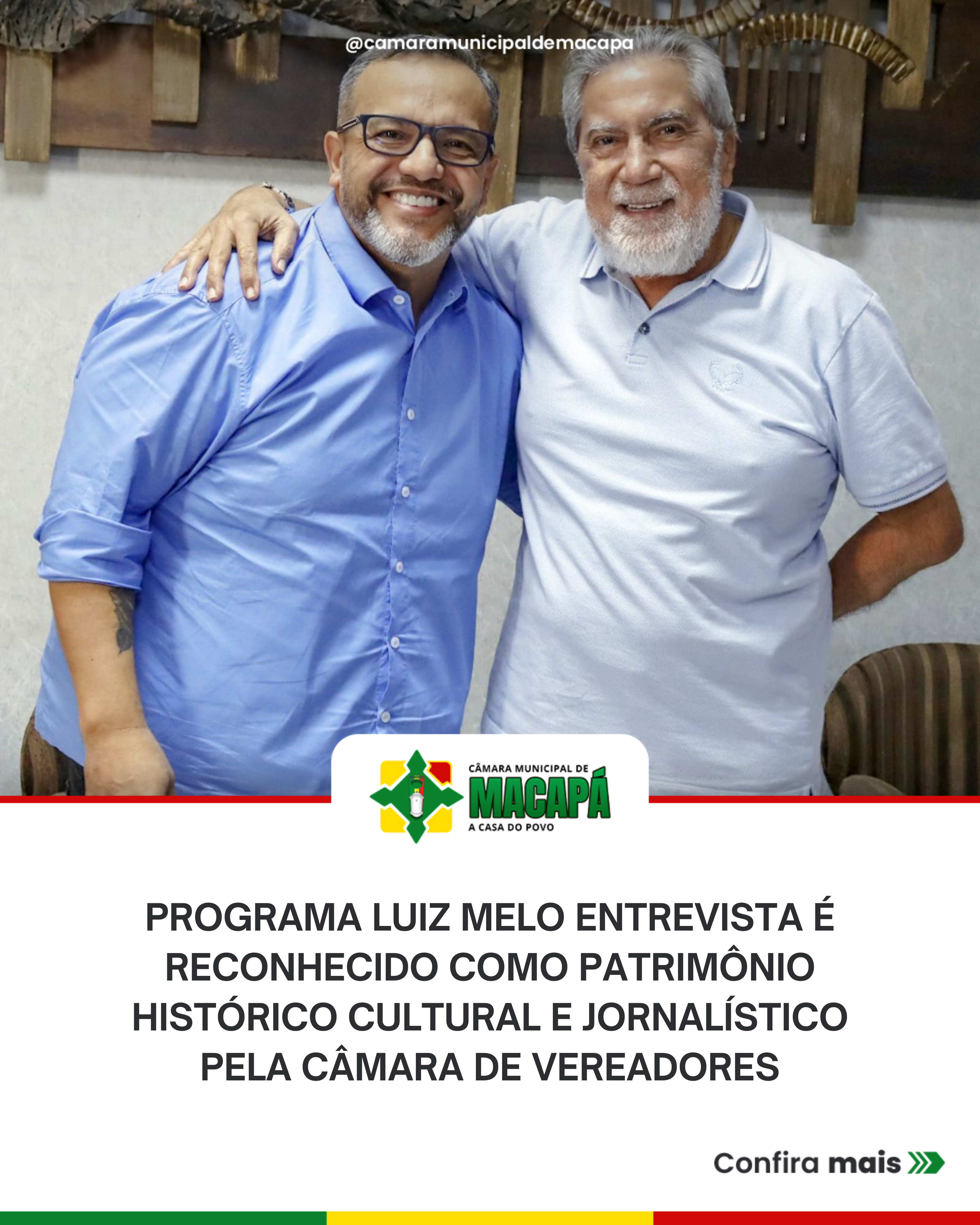 Programa Luiz Melo Entrevista é reconhecido como Patrimônio Histórico Cultural e Jornalístico pela Câmara de Vereadores