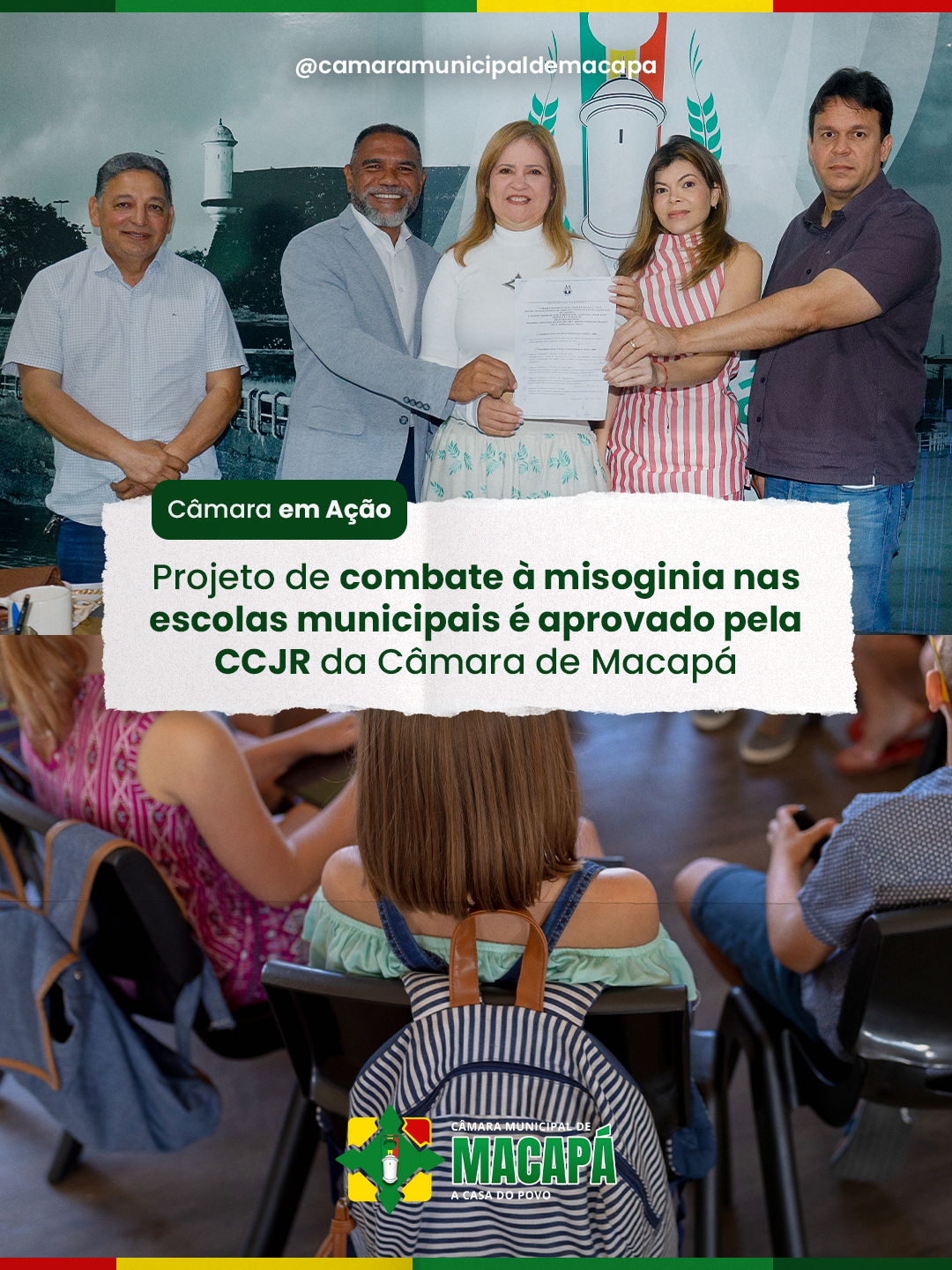 Projeto de combate à misoginia nas escolas municipais é aprovado pela CCJR da Câmara de Macapá