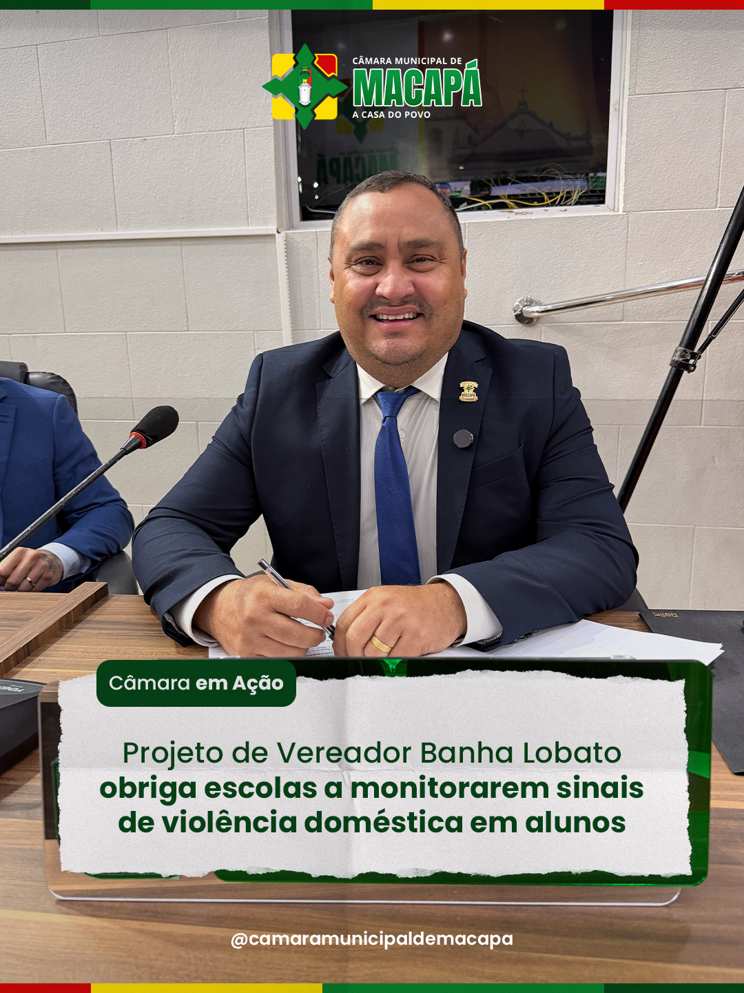 Projeto de Vereador Banha Lobato obriga escolas a monitorarem sinais de violência doméstica em alunos