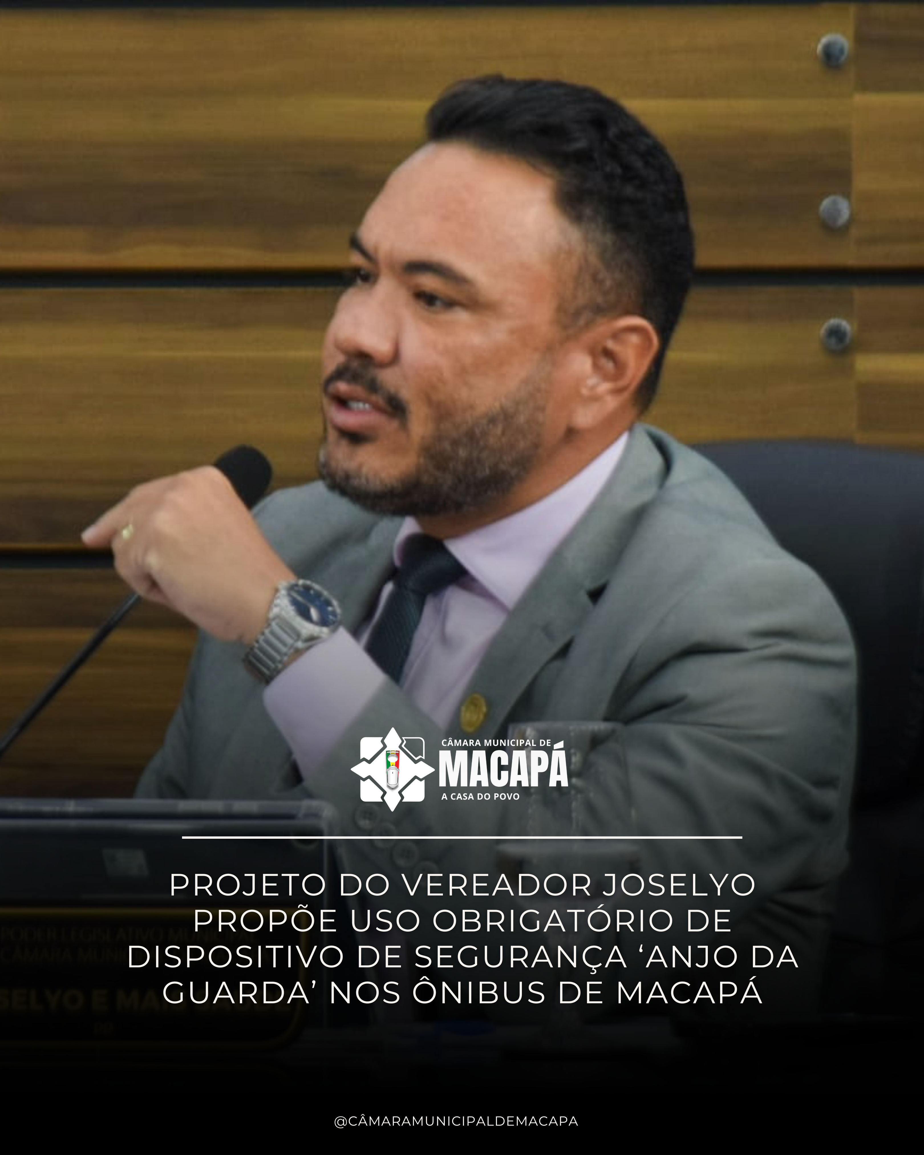 Projeto do vereador Joselyo propõe uso obrigatório de dispositivo de segurança ‘Anjo da Guarda’ nos ônibus de Macapá