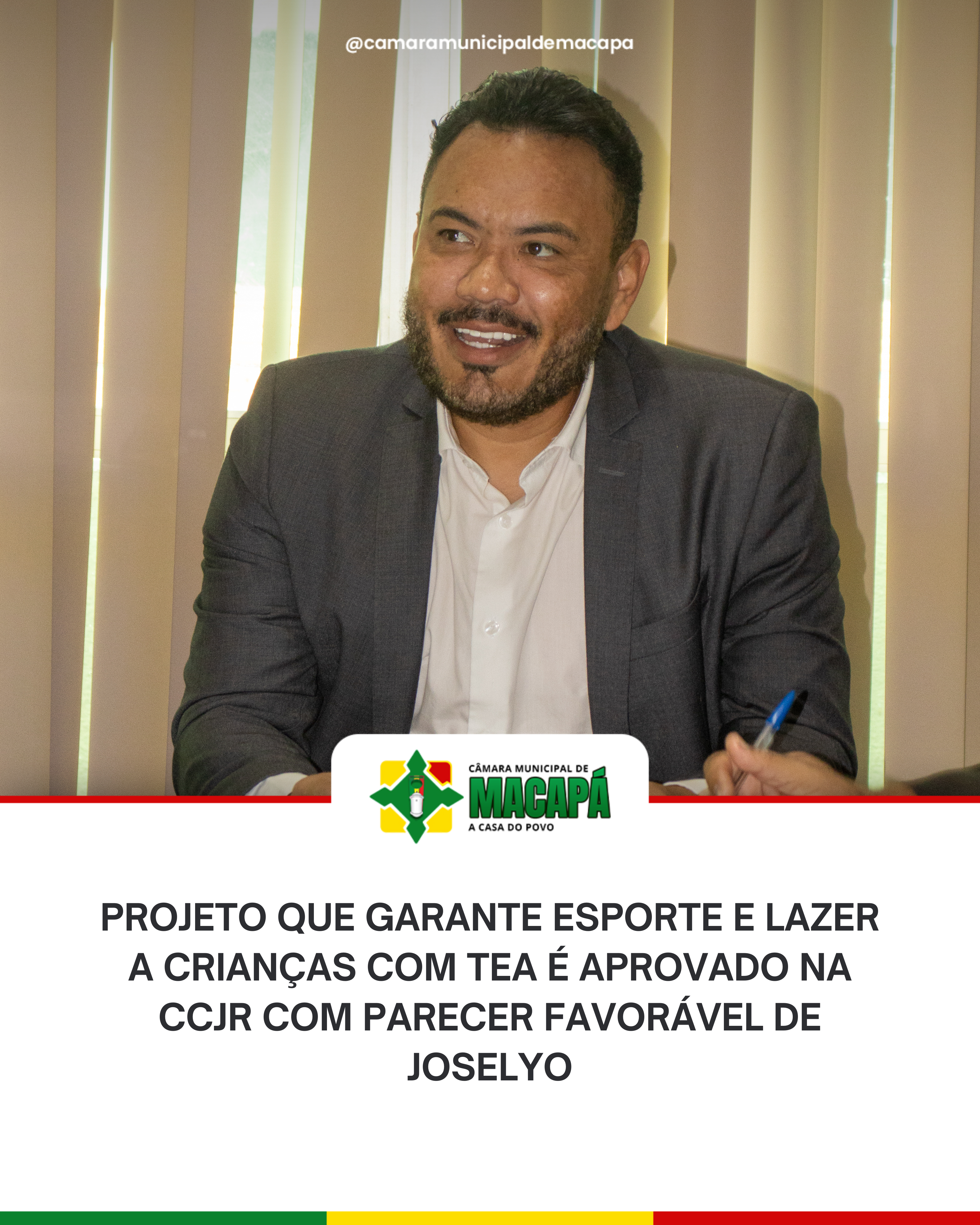 Projeto que garante esporte e lazer a crianças com TEA é aprovado na CCJR com parecer favorável de Joselyo
